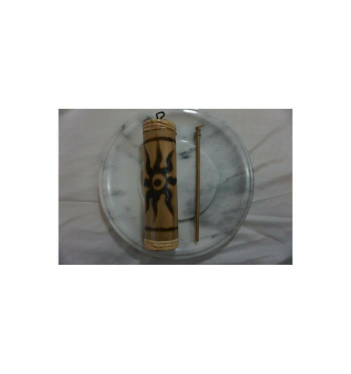 Small Fireburned Sun Rainstick - 8 Inches - Rainmaker | Vienna Imports