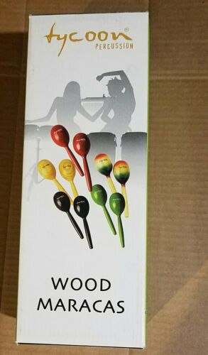 New Full Sized Tycoon Percussion Natural Wood Maracas (SHIPS FREE)