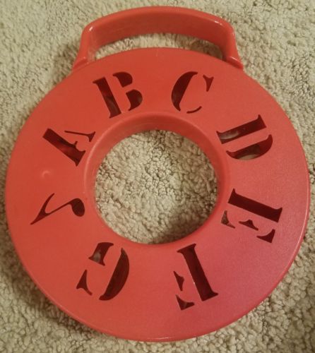 Vintage Hard Plastic ABC Alphabet Tambourine Unique instrument Toy