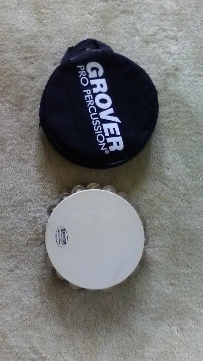 grover professional concert tambourine with case...new