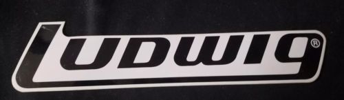 Black Ludwig Logo Vinyl Decal/Sticker Bass Drum Head, 9.5 x 2 Registered NICE