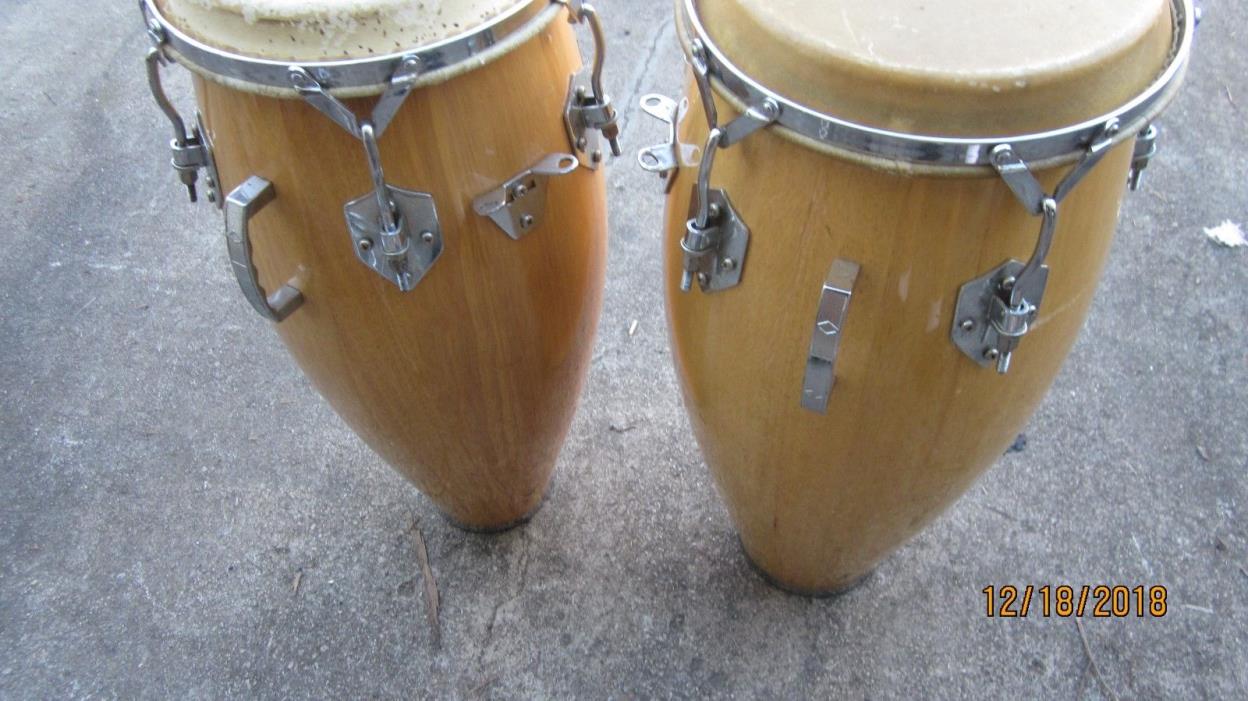 Vintage Pair of Toca Kaman Traditional Conga Drums  30