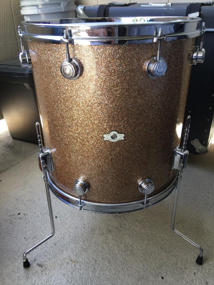 1967 CAMCO OAKLAWN 16X16 CHAMPAGNE SPARKLE FLOOR TOM, EXC !   camco drums