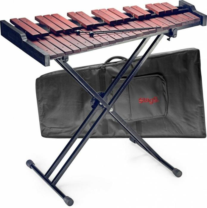 Stagg XYLO-SET 37 Key Desktop Xylophone Complete With Mallets, Stand and Gig Bag