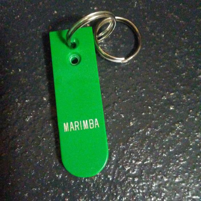 Marimba Key Chain  (Pipe Organ Stop Tab)