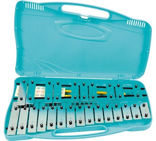 25-Note Xylophone Glockenspiel Bell Set w/ Case and Mallets Music Toy Keys Fun