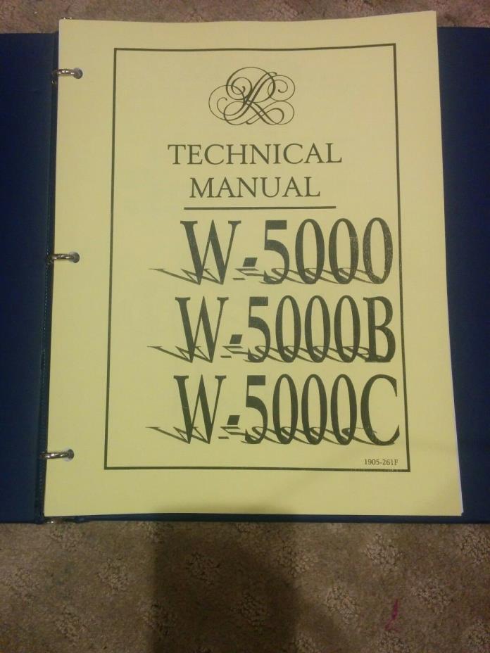 RODGERS W-5000, W-5000B, W-5000C ORGAN TECHNICAL MANUAL