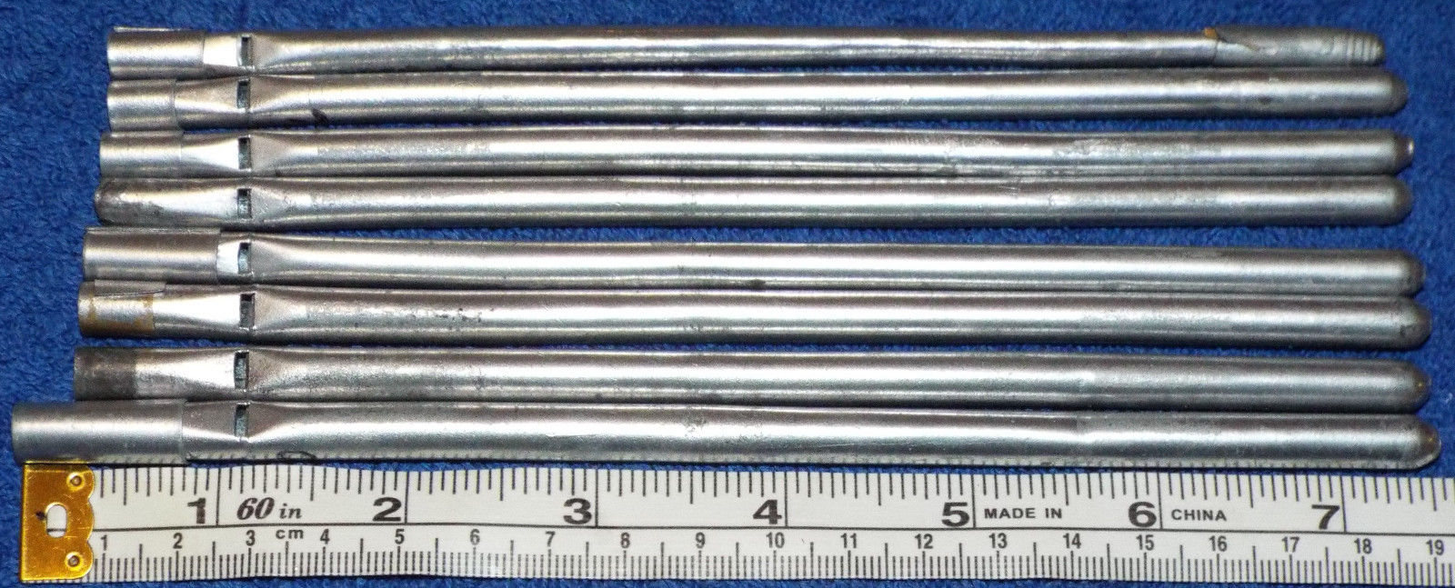 8 Pipe Organ Planed Lead Treble Pipes Notes 1-1/8