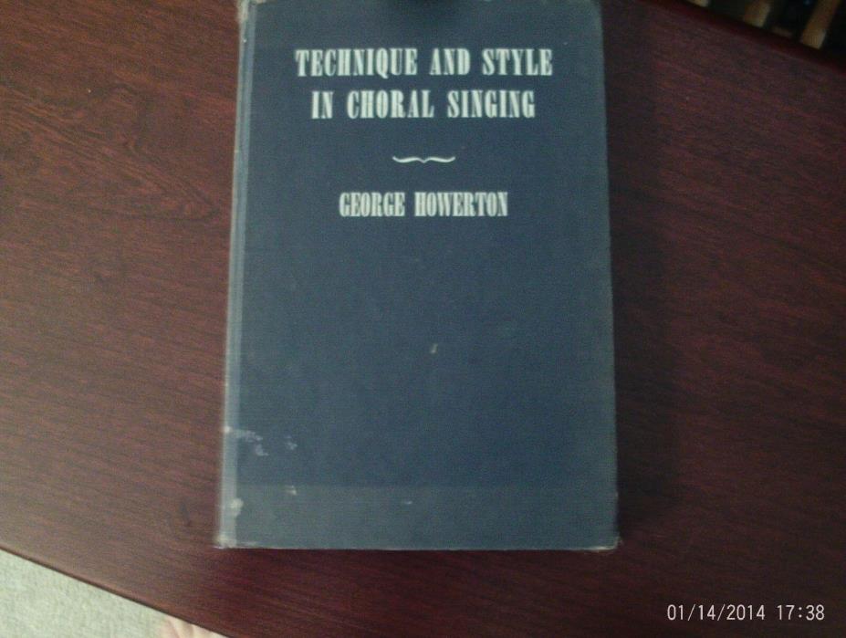 George Howerton: Technique and Style in Choral Singing, book (Fischer)