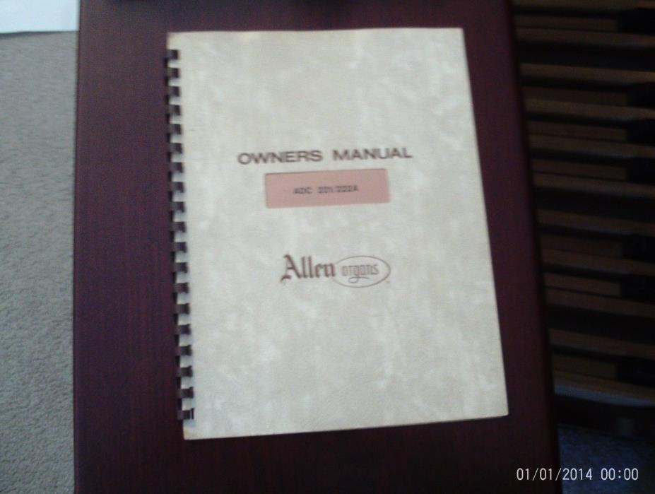 Allen ADC 221/222A Organ Owner's Manual