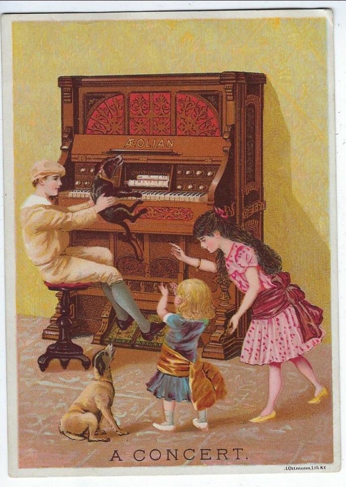 Trade Card, Illustrations Both Sides, Aeolian Organs, 1880s