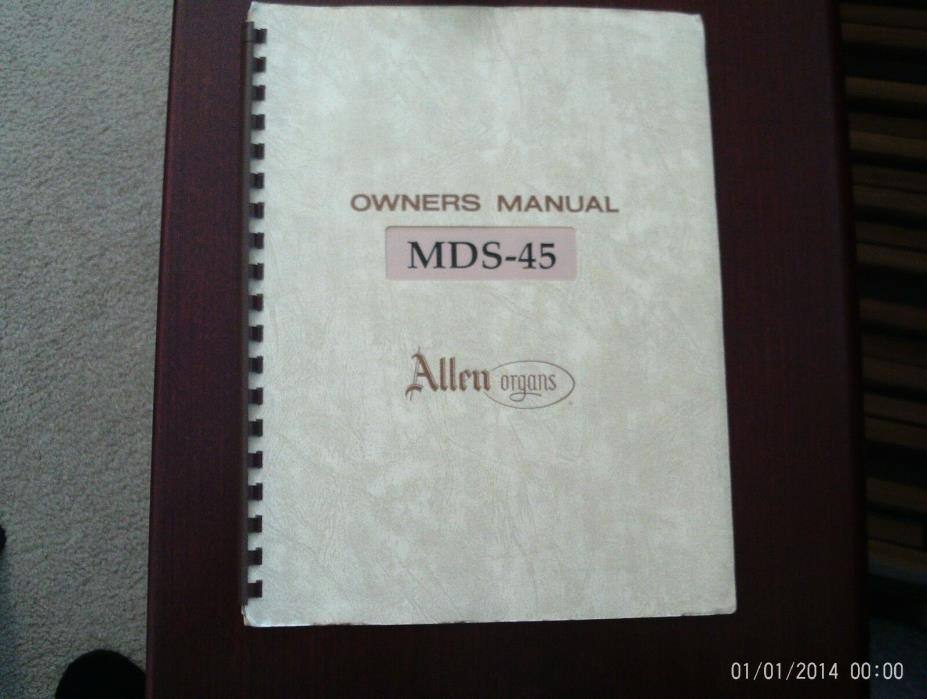 Allen Organ MDS -45 Owner's Manual