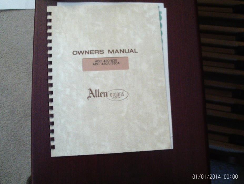 Allen ADC 430/530, ADC430/530A Organ Owner's Manual, copy 2