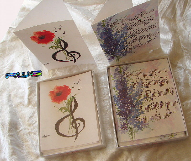 2 Boxes of Musical NoteCards with Envelopes -- 4