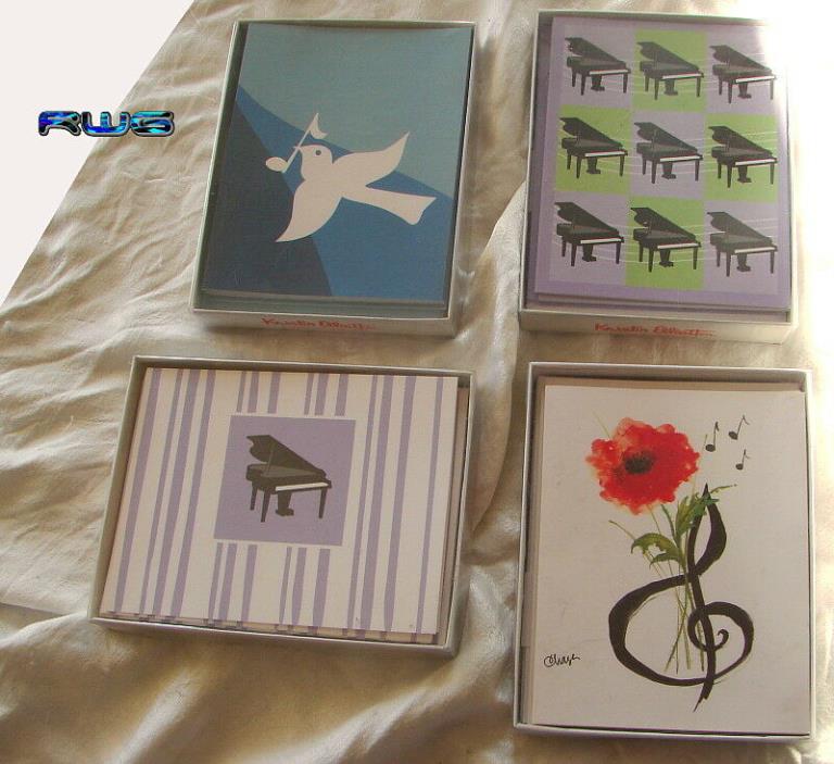 4 Boxes of Musical NoteCards with Envelopes -- 4