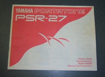 Instruction manual / Owners Guide for Yamaha PSR-27 PortaTone keyboard in 4 lang