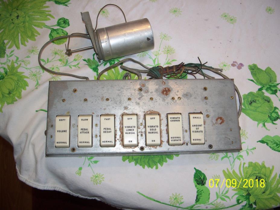 Hammond M-3 M3 Organ Vibrato Pedal Control Assembly Switches Untested