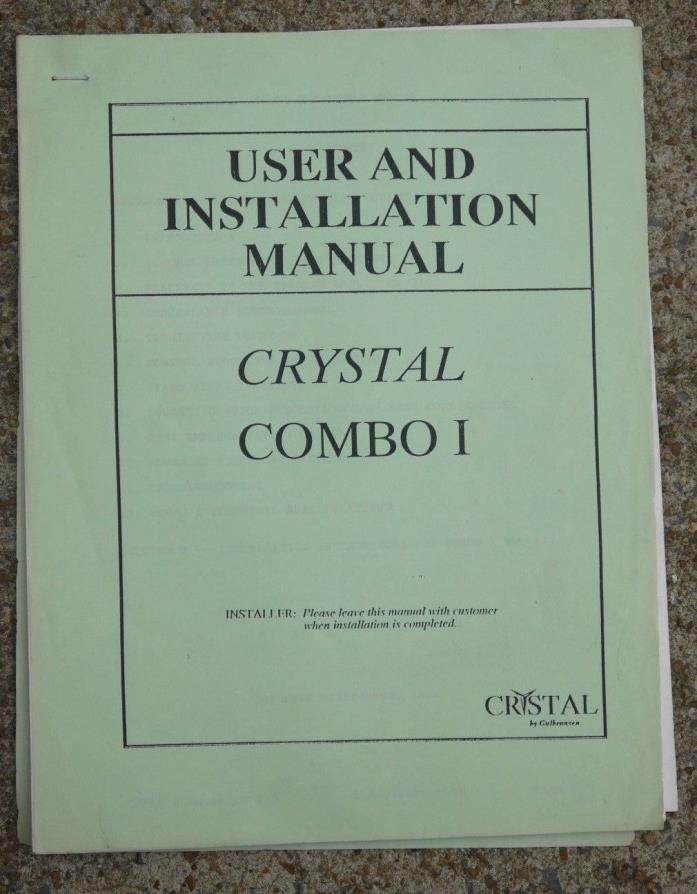 Gulbransen Crystal Combo I User and Installation Manual