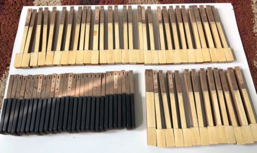 72 Antique 1800’s Full Piano/Organ Keys 42 Ivory White 30 Ebony