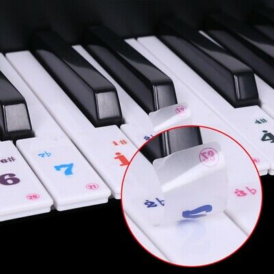 61/54/49 Clear Keyboard Sticker Piano Stickers for Keys Hand Roll Piano Training
