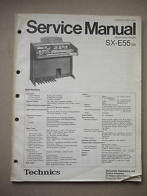 Technics SX-E55 Electronic Organ Service Manual