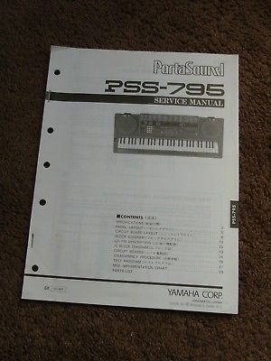 Yamaha PortaSound Keyboard PSS-795 Service Manual Schematics Parts List OEM