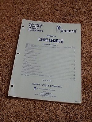 Kimball Electronic Keyboard P5 Challenger Service Schematics Manual FACTORY OEM