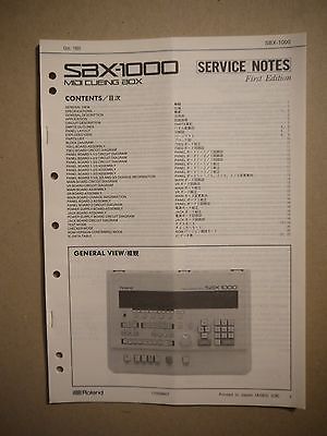 Roland SBX-1000 Midi Cueing BOX  Manual Service Notes First Edition