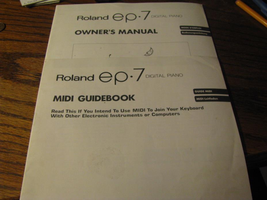 Roland EP 7 Digital Piano Owner's Manual & MIDI Guidebook    Flat # M