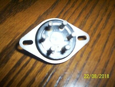 1 ea. Amphenol 6 pin Male Chassis Mount Plug, USED, for Hammond & Leslie