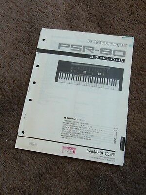 Yamaha Portatone Keyboard PSR-80 Service Manual Schematics Parts List Factory
