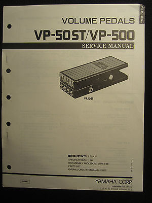 Yamaha Volume Pedals VP-50ST VP-500 Service Repair Shop Manual Schematics Parts