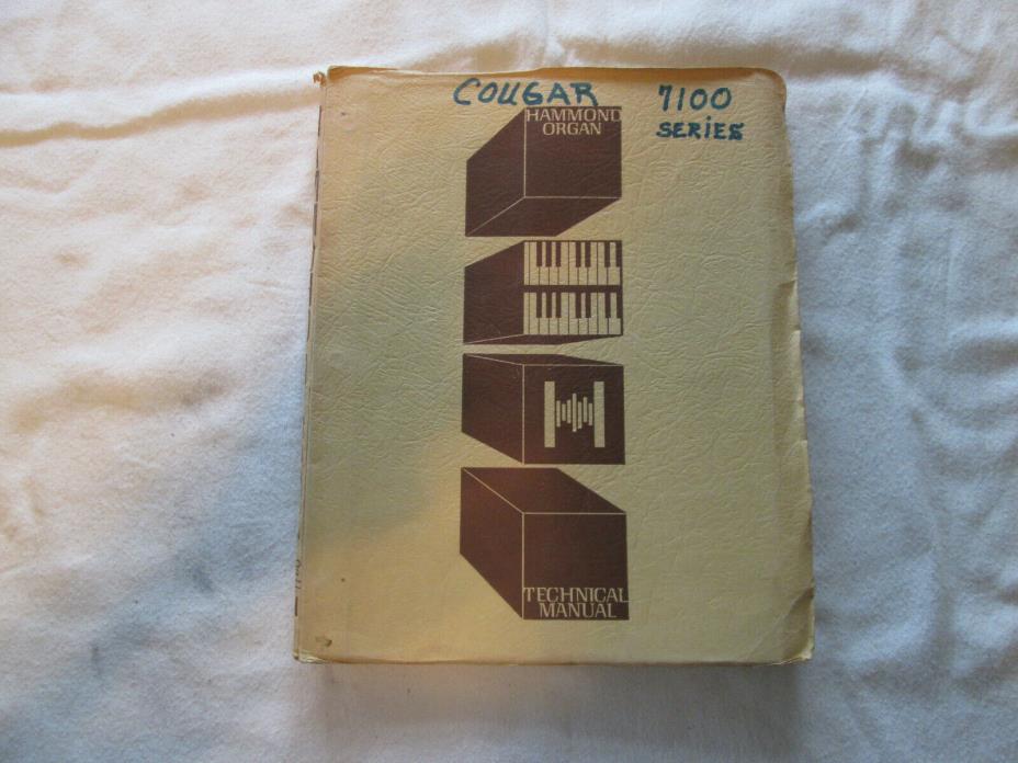 Vintage Hammond Organ Manual Models COUGAR 7100 SERIES