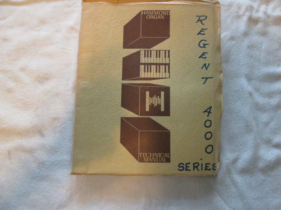 Vintage Hammond Organ Manual Models REGENT 4000 SERIES