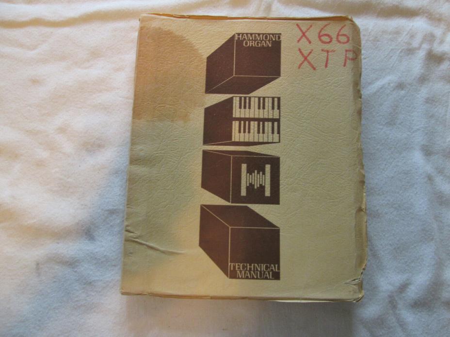 Vintage Hammond Organ Manual Models X66 & XTP