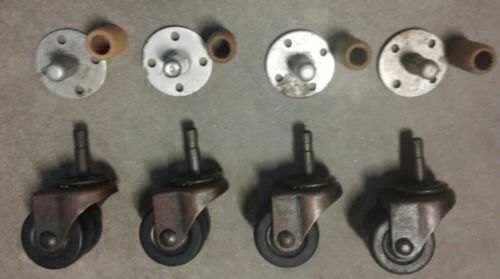 Piano Double Wheel Casters Set Of 4 Bronze Color Very Nice