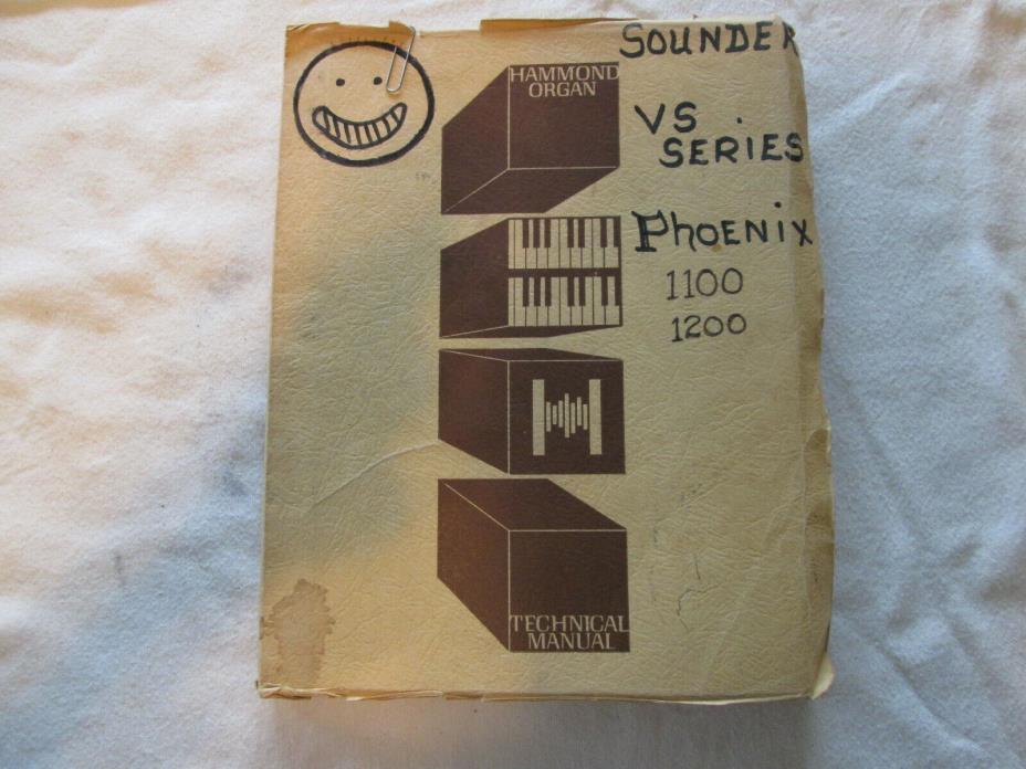 Vintage Hammond Organ Manual Models SOUNDER VS SERIES PHOENIX 1100 1200
