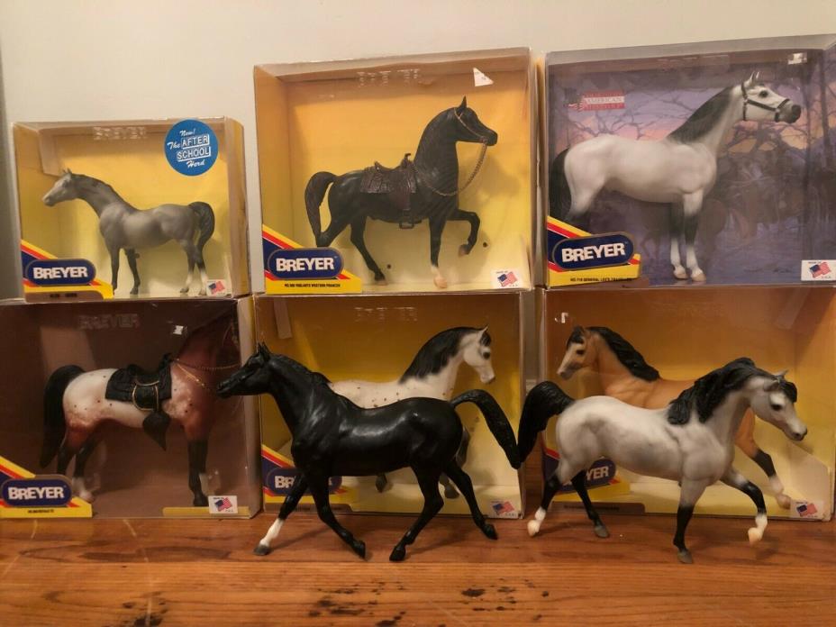 8 Breyer Horses (6 with original opened boxes, 1 with repaired leg)