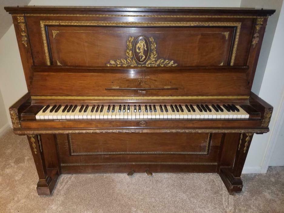 1909 STEINWAY “K” LOUIS XVI WALNUT SKETCH# 636  One-Of-A-Kind