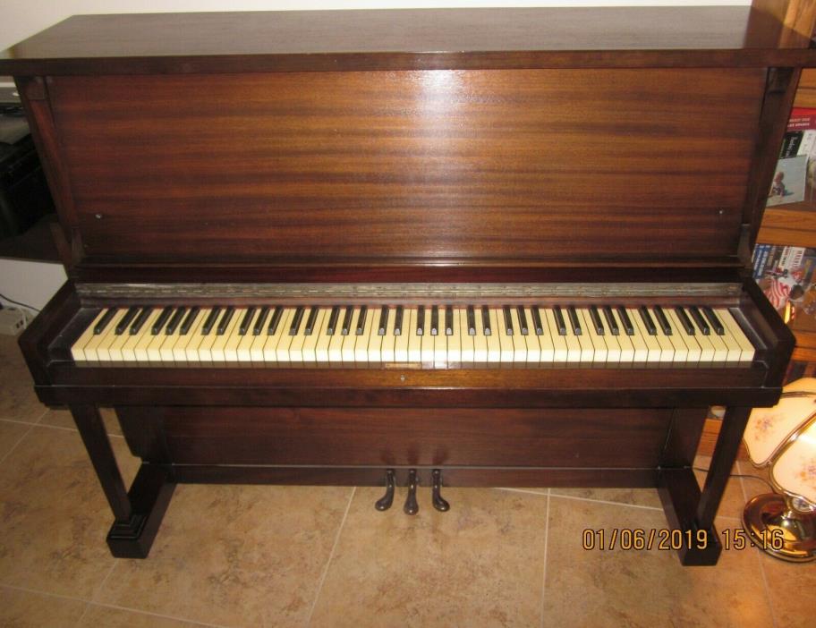 Wooden Baby Grand Piano GULBRANSEN Antique Needs Little Love TLC w/ Bench