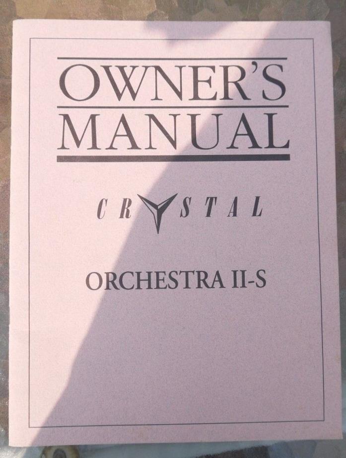 Crystal Orchestra II-S Owners Manual