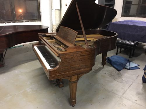 1915 Steinway Grand Piano, Model A3 Stunning Flame Mahogany