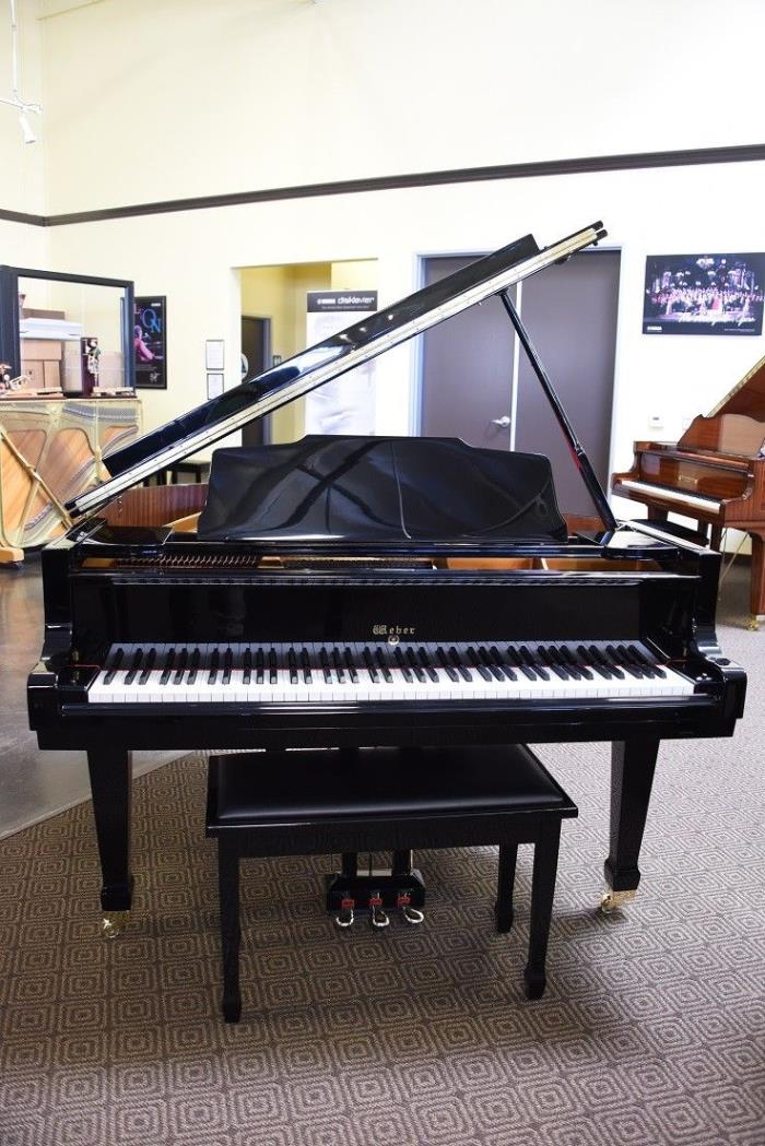 Weber WG-150 Baby Grand Piano Polished Ebony