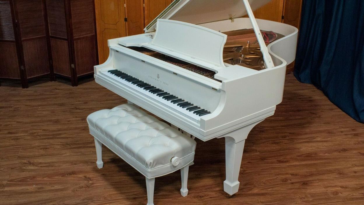 Rare Steinway Model B Grand Piano - Ivory Finish