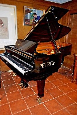 Superior  PETROF 7'9  grand piano model II & Steinway key felt cover.