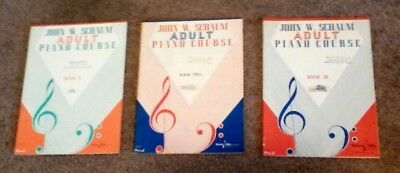 NICE LOT OF JOHN W. SCHAUM ADULT PIANO COURSE BOOKS!