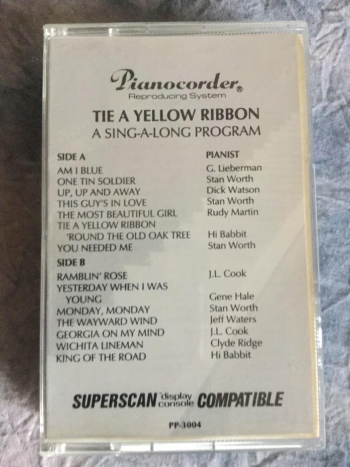 Pianocorder Reproducing System - TIE A YELLOW RIBBON - Casette Tape
