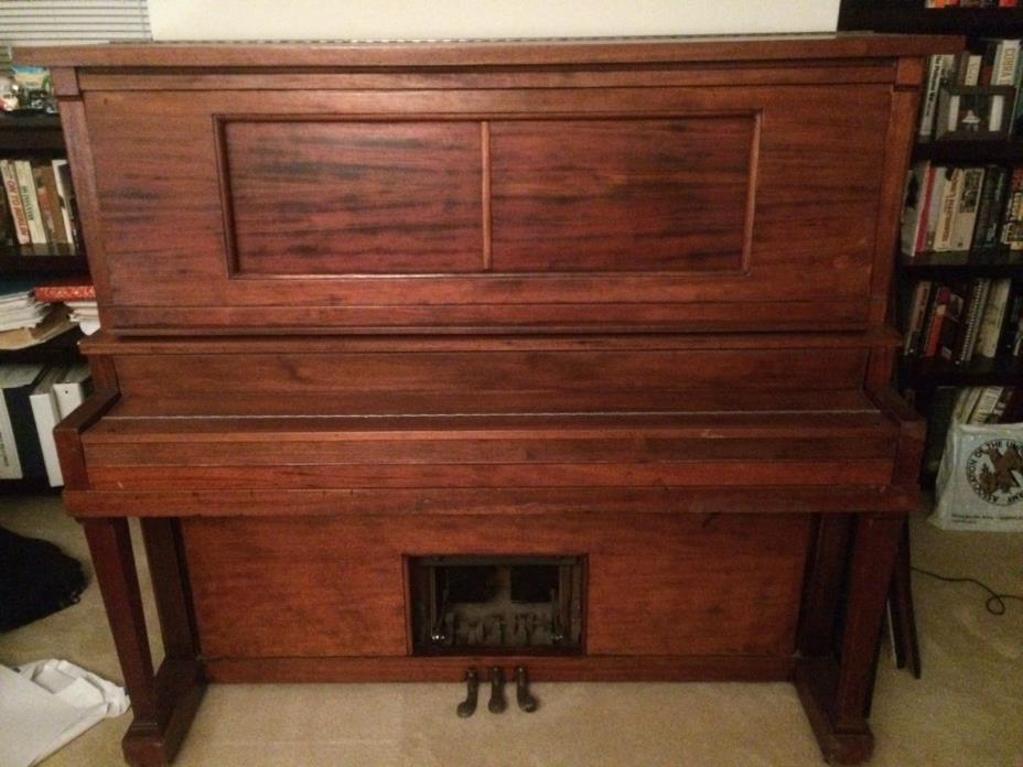 Marshall and Wendell Cabinet Grand Upright Player Piano 1916