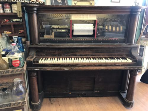 PEARLTONE COIN-OP PLAYER PIANO ANGELUS BY WILCOX & WHITE DATED 1925 VERY RARE