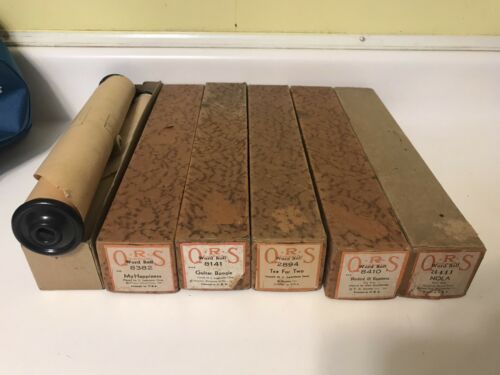Antique Vintage Lot QRS Q.R.S Word Rolls Play Piano Music Songs W/ Boxes +